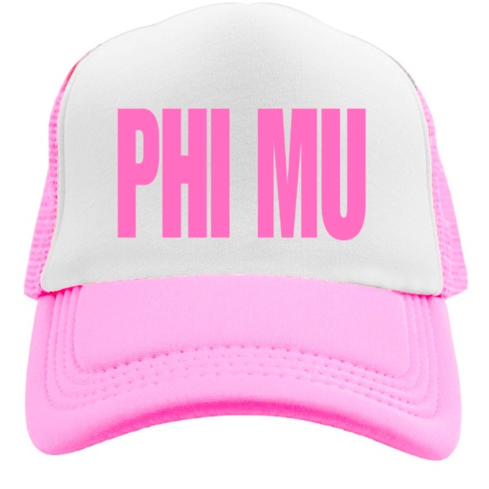Phi Mu sorority trucker hat